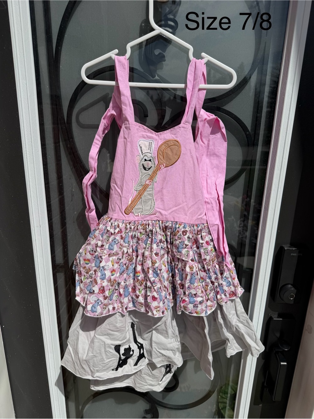 Disney Pink Tiered ratatouille Dress with Applique - perfect for Epcot